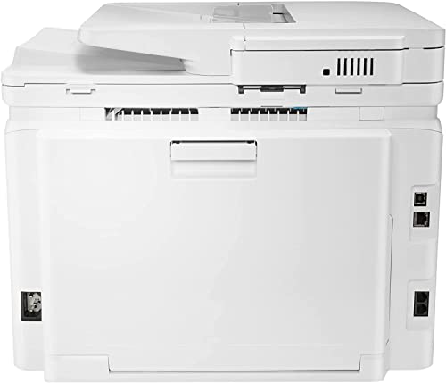 HP Color Laserjet Pro M283cdw Wireless All-in-One Laser Printer, Print Scan Copy Fax, Auto 2-Sided Printing, 22ppm, 600x600DPI, 260-Sheet, Remote Mobile Print, White, Durlyfish USB Printer Cable
