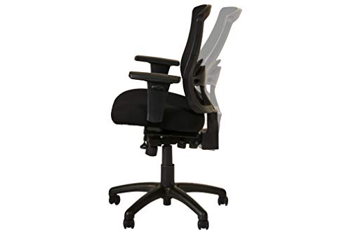 Alera ALEET4217 Etros Series Mid-Back Multifunction with Seat Slide Chair, Black