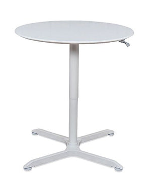 Luxor 36" Pneumatic Height Adjustable Round Cafe Table - Gray