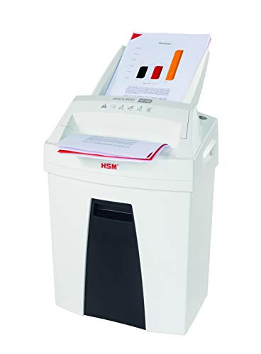 HSM Automatic Cross-Cut Shredder, P-4 Security Level, 6.6 Gallon, White