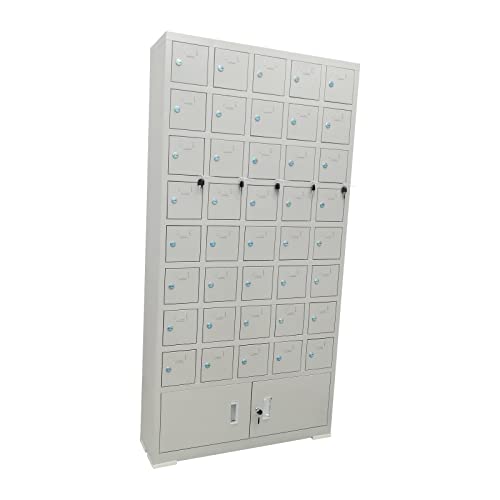 TECHTONGDA 40 Slots Cell Phone Storage Locker Cabinet with Door Locks and Keys