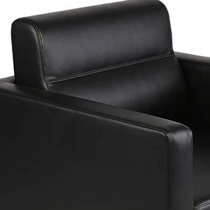 Dporticus Modern Office Guest Chair with Cushion (Black)