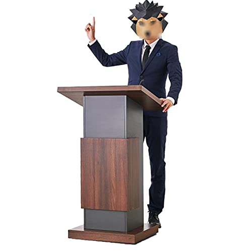 None Lectern Podium Stand, Mobile Speech Table for Lectures, Speeches, and Presentations