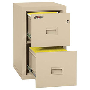 FireKing Fireproof 2 Drawer Vertical File Cabinet 2R1822-CPA, Legal-Letter - 17-3/4"x22-1/8"x27-3/4