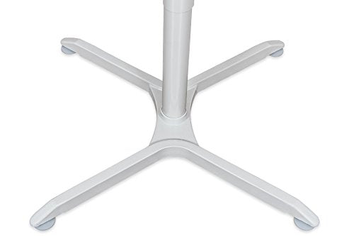 Luxor 36" Pneumatic Height Adjustable Round Cafe Table - Gray