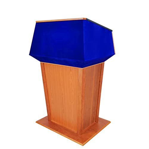 FixtureDisplays Presidential Podium with Blue Fabric Top 31X23X50" - 119803NEW-NPF