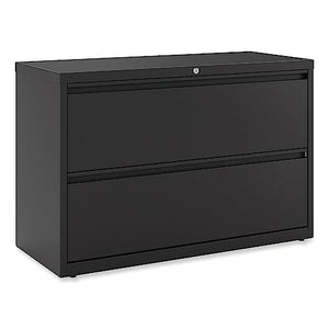 Alera 2-Drawer 42" W Lateral File Cabinet, Black, Legal (ALELF4229BL)