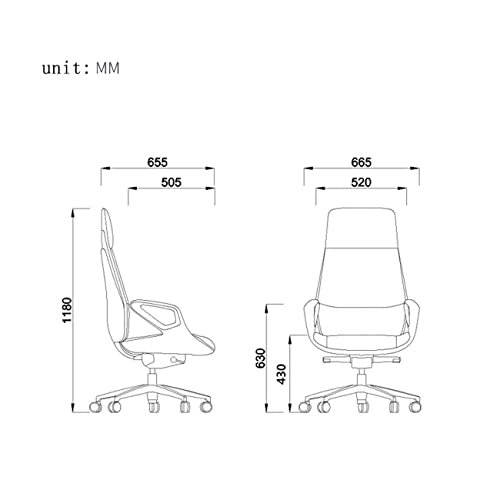 inBEKEA Ergonomic High-back Leather Office Chair