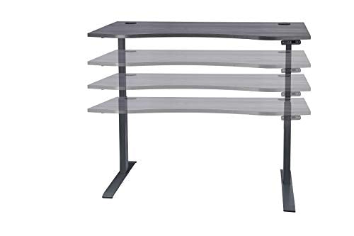 MotionWise Manager Series Dual Motorized Rising Sit/Stand Desk for Home Or Office, Dove Gray