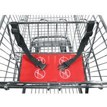 Store Shopping Cart Jumbo Grocery Cart with Child Seat & Belt, Extra Tough Steel, Deluxe Trolley - 38"H x 37