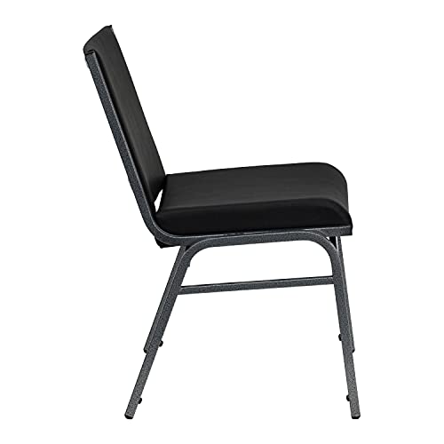 Flash Furniture 4 Pack HERCULES Series Black Vinyl Stack Chair