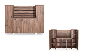 Casa Mare 87" Wood Office Furniture Set of 4pcs | Executive Desk, Cabinet, File Cabinet, Coffee Table