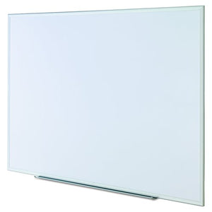 Universal Dry Erase Marker Board, Melamine, 72 x 48, Silver Aluminum Frame