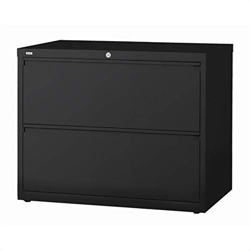 Scranton & Co 2 Drawer Lateral File Cabinet in Black