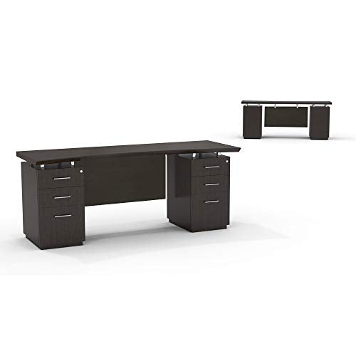 Mayline STEC72BTDC Sterling Desk, 72", Textured Mocha Laminate
