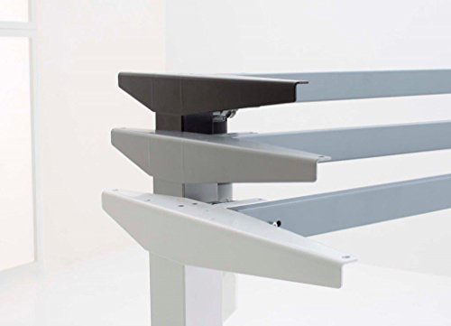 ConSet Electric Height Adjustable Desk 30"d x 60"w With Silver Base + Beech Laminate Top