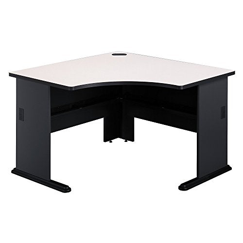 Bush Business Furniture Series A 48W Corner Desk in Slate and White Spectrum