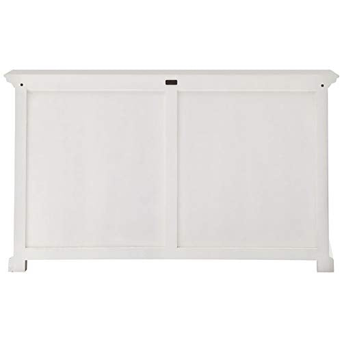 Beaumont Lane Modern Wood Storage Cabinet with Hutch/Bookcases in Pure White