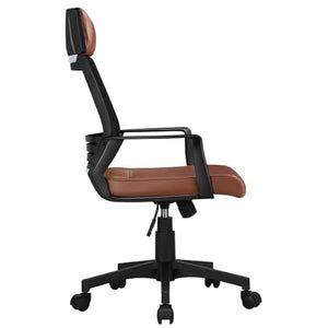 None Adjustable Ergonomic Mesh Swivel Office Chair Brown