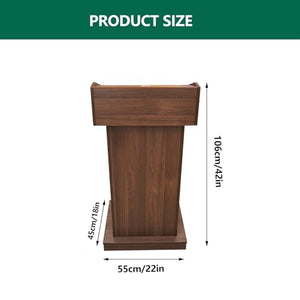 Yadlan Solid Wood Church Lecterns & Podiums with Storage Shelf