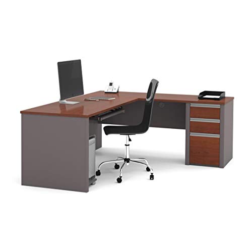 Bestar L-Shaped Desk with Pedestal - Connexion
