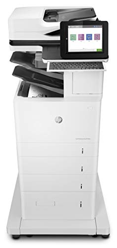 HP LaserJet Enterprise Flow MFP M635z Monochrome All-in-One Printer with built-in Ethernet, 2-sided printing, high-capacity input feeder, wheeled stand & 3-bin stapler/stacker (7PS99A)