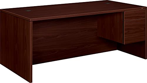 HON 10585RNN 10500 Series Mahogany Pedestal Desk, 72" x 36