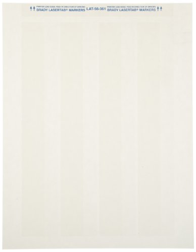 Brady LAT-56-361-2.5 1.625" Width x 0.6" Height, B-361B Self-Laminating Polyester, Matte Finish White/Translucent Laser Printable Label (Pack of 2500)