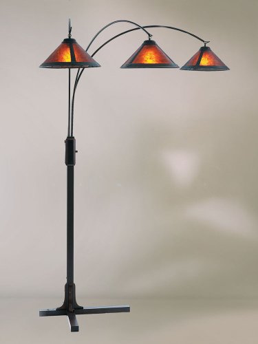 NOVA of California 4212BZ Mica 3 Light Arc Lamp, Bronze,