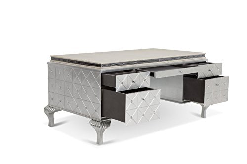 Michael Amini Hollywood Swank Desk, Pearl Caviar