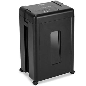 Wolverine 15-Sheet Super Micro Cut High Security Level P-5 Heavy Duty Paper/CD/Credit Card Shredders for Office, Ultra Quiet with Manganese Cutter and 8 Gallons Pullout Waste Bin SD9520 (Black)