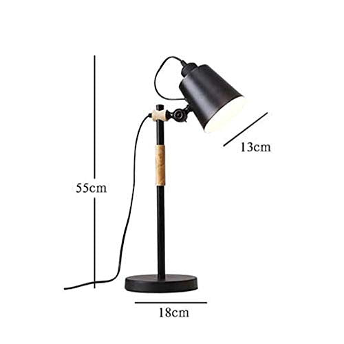 Modern LED Desk Lamp Adjustable Table Lamp for Study Office Reading Bedroom - White/Black