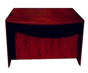 Boss Office Products Bow Front Desk Shell in Mahogany