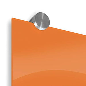 MooreCo Visionary Hierarchy Magnetic Glass Dry Erase Whiteboard, 3x4 Orange (83844-Orange)