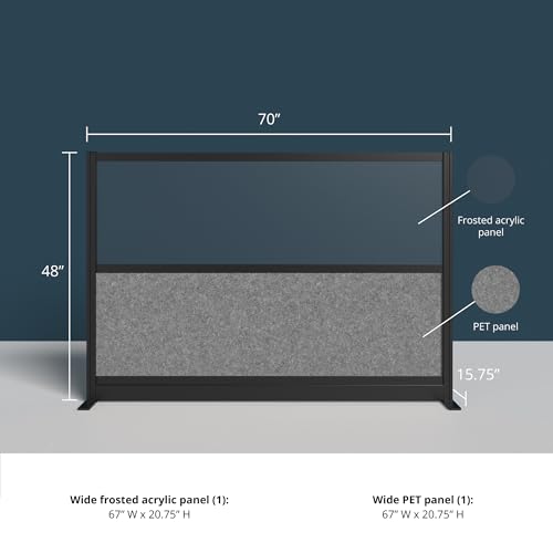 S Stand Up Desk Store Expanse Modular Wall | 70in x 48in Wide Paneling Room Divider