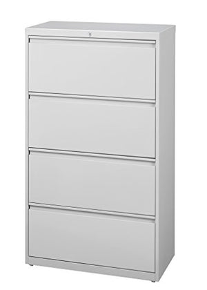 Pro Series Four Drawer Lateral File Cabinet, Light Gray, 30 inches Wide (22327)