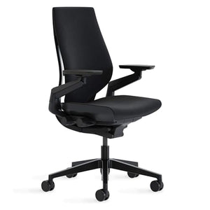 Steelcase Gesture Office Chair - Ergonomic Work Chair with Wheels - Comfortable & Intuitive-to-Adjust - Licorice Fabric, Dark Frame