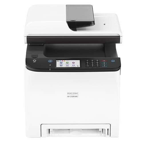 Ricoh M C250FWB Digital Color Multifunction Laser Printer, 25 Color ppm, 600x600 dpi, Standard 250 Sheets Input Tray - Print, Copy, Scan, Fax