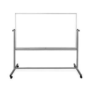 Offex 72"W x 48"H Double Sided Mobile Magnetic Whiteboard