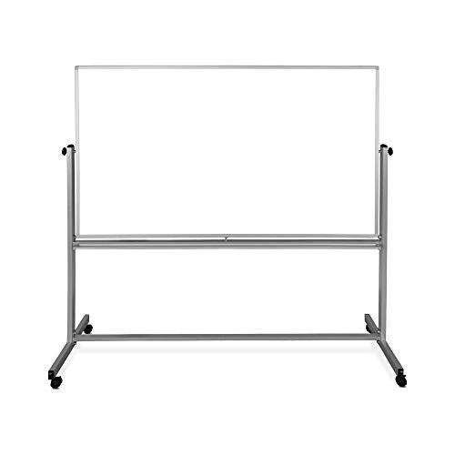 Offex 72"W x 48"H Double Sided Mobile Magnetic Whiteboard