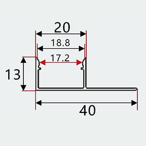 HOSITARK LED Aluminum Channel 6.6FT/2 Meter 24 Pack - Cabinet Kitchen Strip Lighting