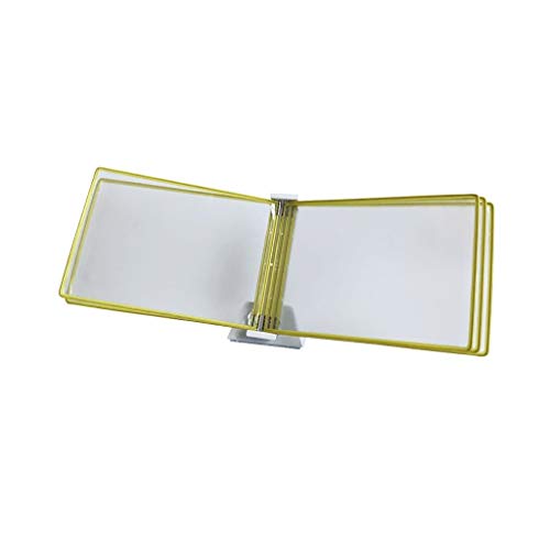 Deluxe Catalog Display Racks, Copyholders, Desktop/Wall Mounted Reference System - Yellow 18x13x2IN