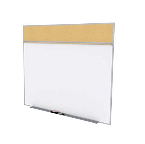Ghent 5 x 8 Feet Combination Board, Porcelain Magnetic Whiteboard and Natural Cork Bulletin Board , Made in the USA