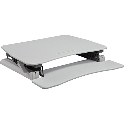 Lorell LLR99554 Sit-to-Stand Gas Lift Desk Riser, White