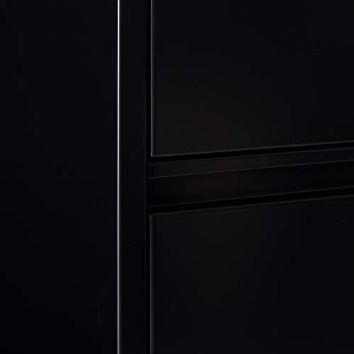 Lorell 4-Drawer Lateral File, 42 by 18-5/8 by 52-1/2-Inch, Black