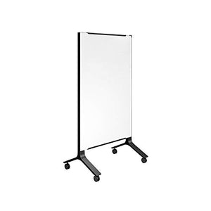 Vari Mobile Glass Board 40x72 - Rolling Double-Sided Magnetic Markerboard with Roll-and-Lock Casters - Dry Erase Board for Classroom and Office