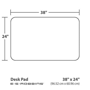 ES Robbins Natural Origins Desk Pad, 38- inches x 24-inches, Black