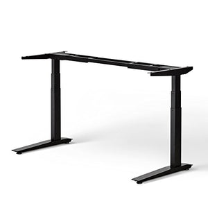 Jarvis Standing Desk Frame Only - Electric Adjustable Height Sit Stand Desk - 3-Stage Extended Range Frame with Memory Preset Handset Controller - Desk Top Not Included (Black, Extended Range)
