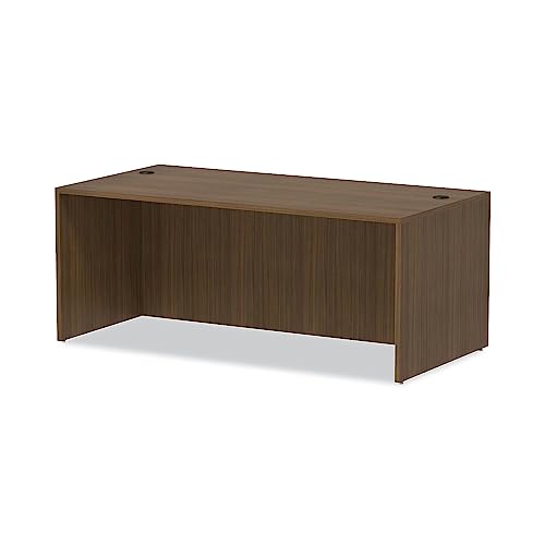 Alera Valencia Series Straight Front Desk Shell, 71 x 35.5 x 29.63, Mod Walnut