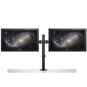StarTech.com Desk Mount Dual Monitor Arm - Desk Clamp/Grommet VESA Monitor Mount for up to 32 inch Displays - Ergonomic Articulating Monitor Arm - Height Adjustable/Tilt/Swivel/Rotating (ARMDUAL2)